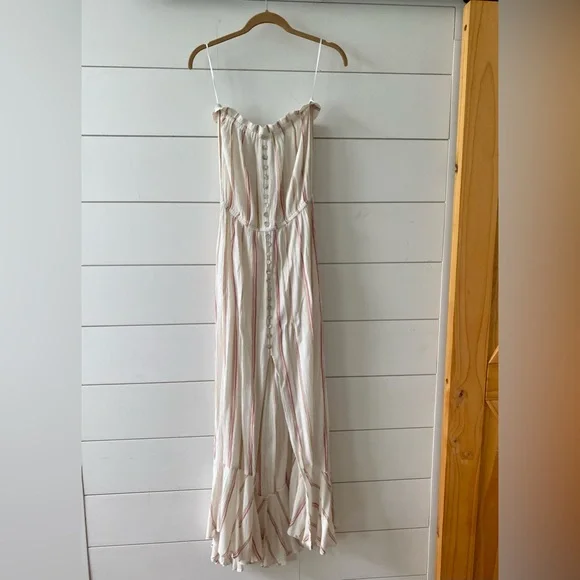 Elan International Strapless Stripe Maxi Cover-Up Dress - Picture 2 of 13